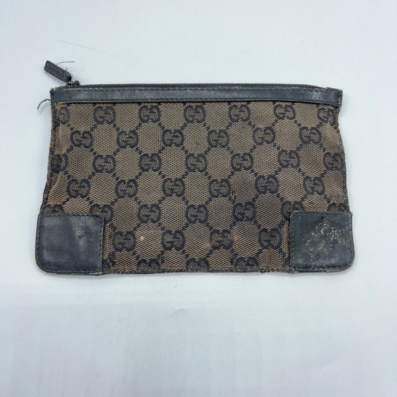 Gucci logo makeup bag/ pouch Brown - Picture 6 of 12
